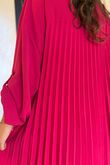 Suki Pleat Back Blouse Hot Pink /6=